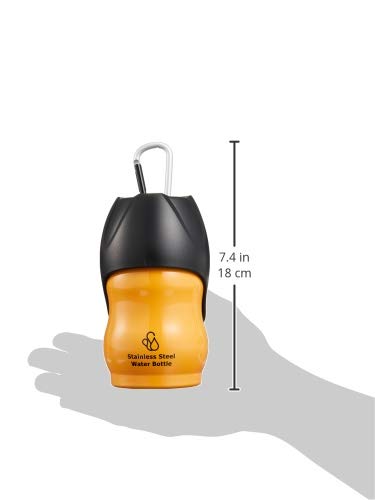 ROOP Stainless Steel Water Bottle for Pets Yellow Small Size