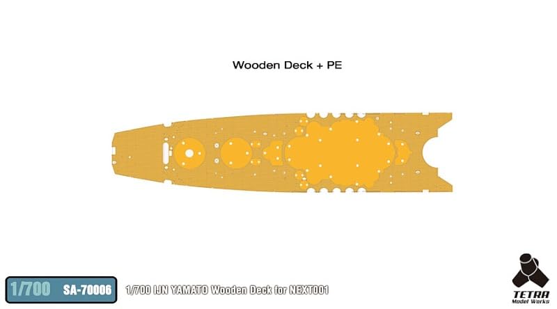 Tetra Model 1/700 Scale Yamato Battleship Wooden Deck Parts Set