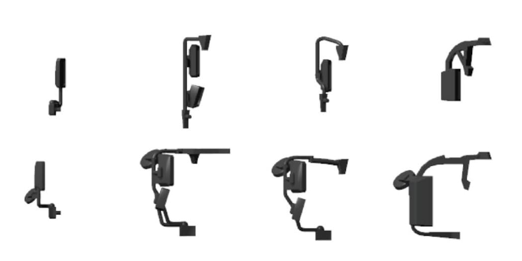 HMA 1/150 Scale Universal Back Mirror Set for Trucks and Buses