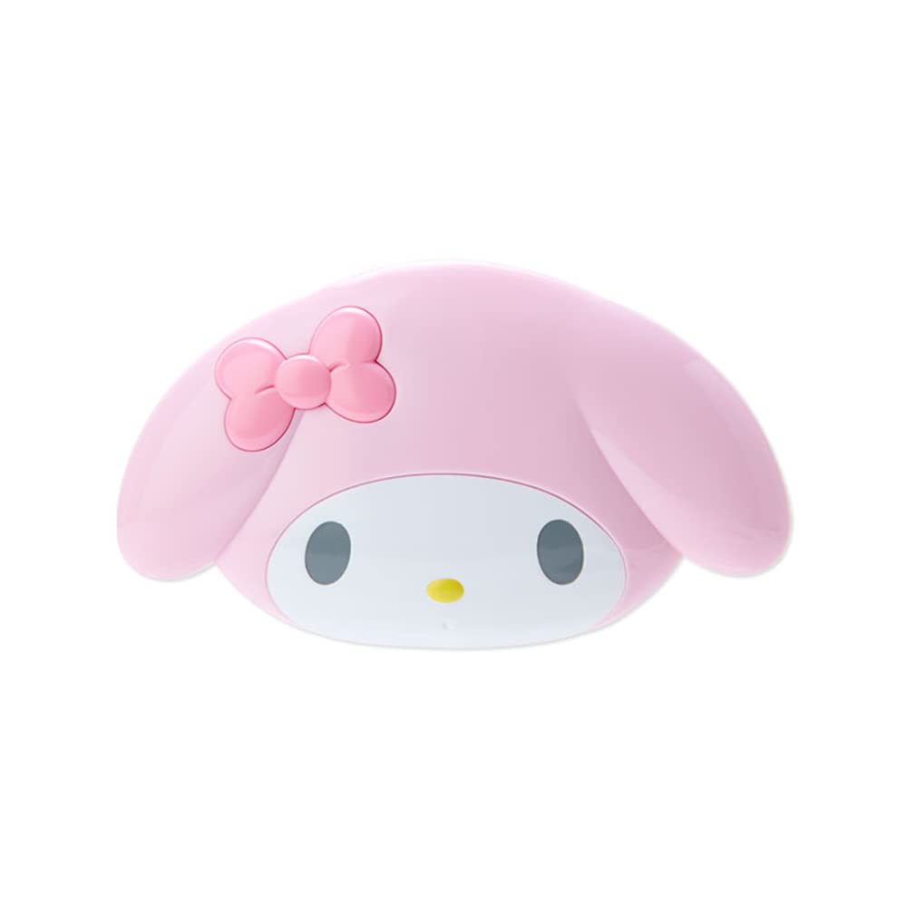 SANRIO My Melody Face-Shaped Mirror and Comb Set Pink White