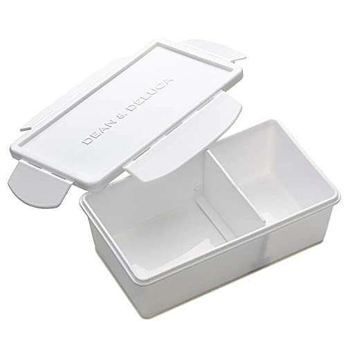 DEAN &amp; DELUCA Lunch Box M Size White 800ml Microwave and Dishwasher Safe