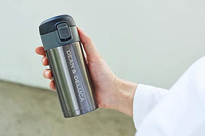 DEAN &amp; DELUCA Slim Bottle with One-Touch Cap Gunmetal 200ml