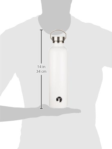 CAPTAIN STAG Sports Bottle Vacuum Insulated 1000ml White