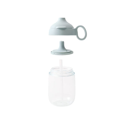 KINTO BONBO Straw Mug 260ml Blue Gray for Kids and Babies