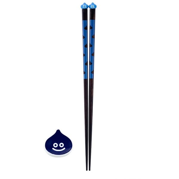 SQUARE ENIX Smile Slime Japanese Chopsticks and Rest Set Blue