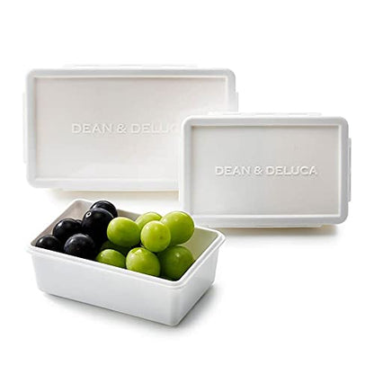DEAN &amp; DELUCA Compact Lunch Box White 420ml Microwave and Dishwasher Safe