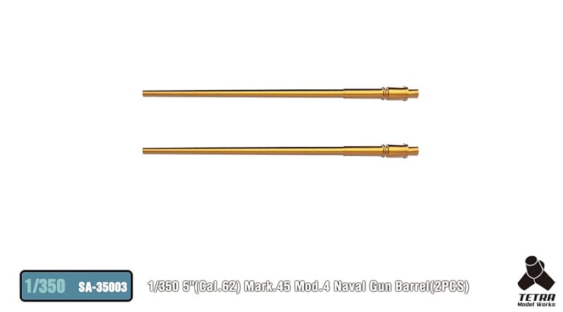 Tetra Model 1/350 Scale Mark 45 5 Inch Gun Barrel Parts Set
