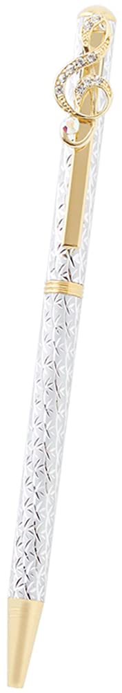 Royal Arden Swarovski Crystal Note Series Ballpoint Pen Silver 13.5cm