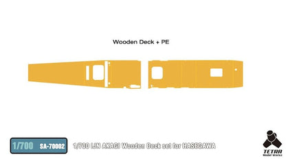 Tetra Model 1/700 Scale Japanese Aircraft Carrier Akagi Wooden Deck Parts