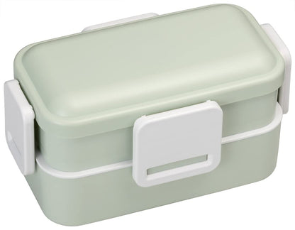 Skater Bento Box Two-Tier 600ml with Dome Lid for Easy Packing