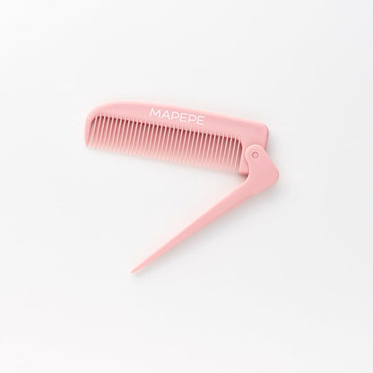 MAPEPE Compact Pocket Comb Macaron Pink for Easy Styling
