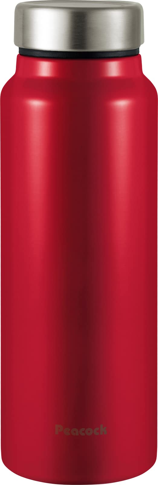 Peacock Stainless Steel Water Bottle 600ml Lightweight Vacuum Insulated Red