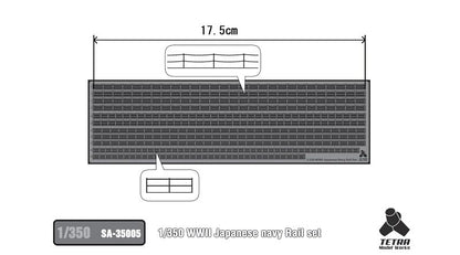 Tetra Model 1/350 Scale Model Handrail Parts Set for WWII Japanese Ships