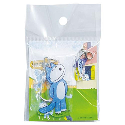 Watanabe Acrylic Keychain Set featuring 11 Cats and Fish Design