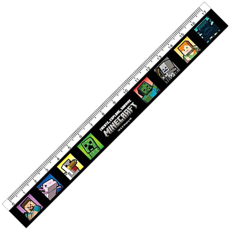 K-Company Minecraft Ruler, Black, 17 cm (MCT-JG5-BK)