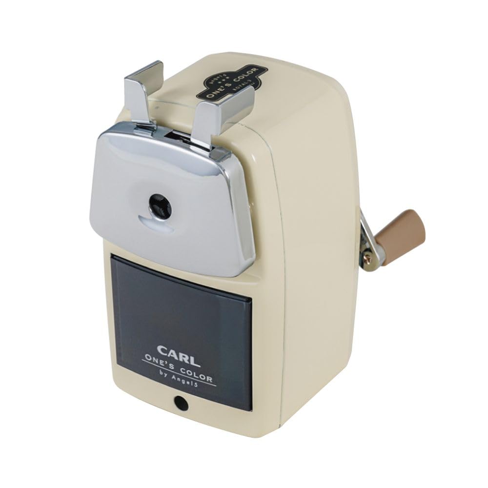 CARL Angel 5 Manual Pencil Sharpener with Adjustable Lead Cream