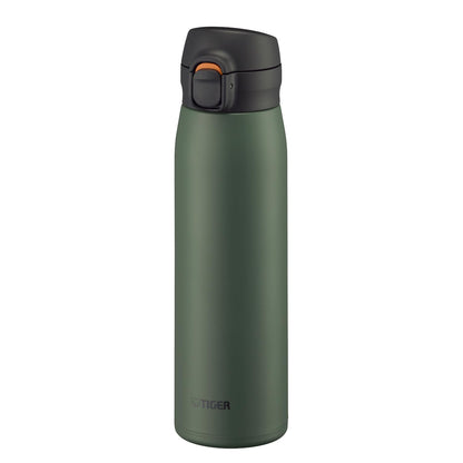 TIGER Stainless Steel Water Bottle 600ml with One-Push Cap