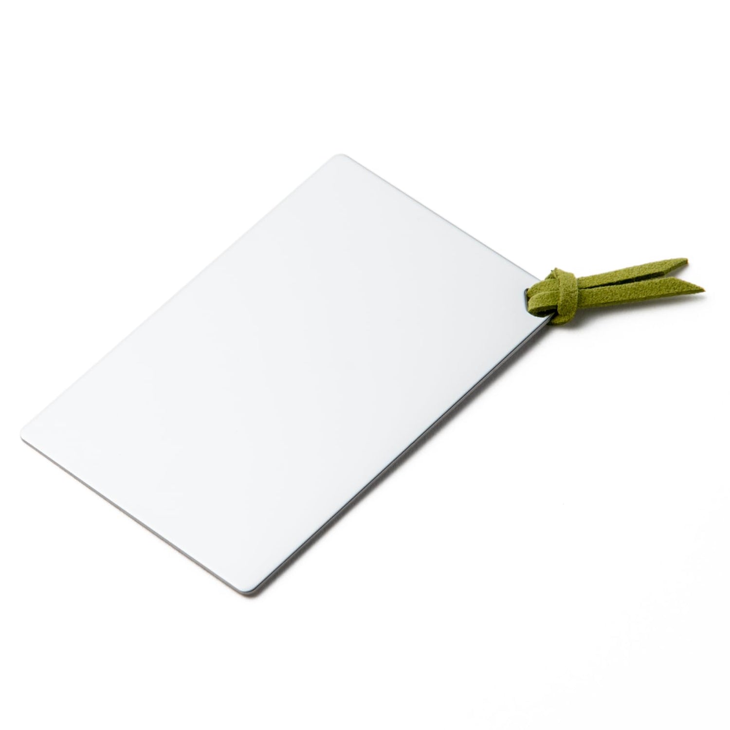 HORIUCHI KAGAMI KOUGYOU Stainless Steel Card Mirror with Green String