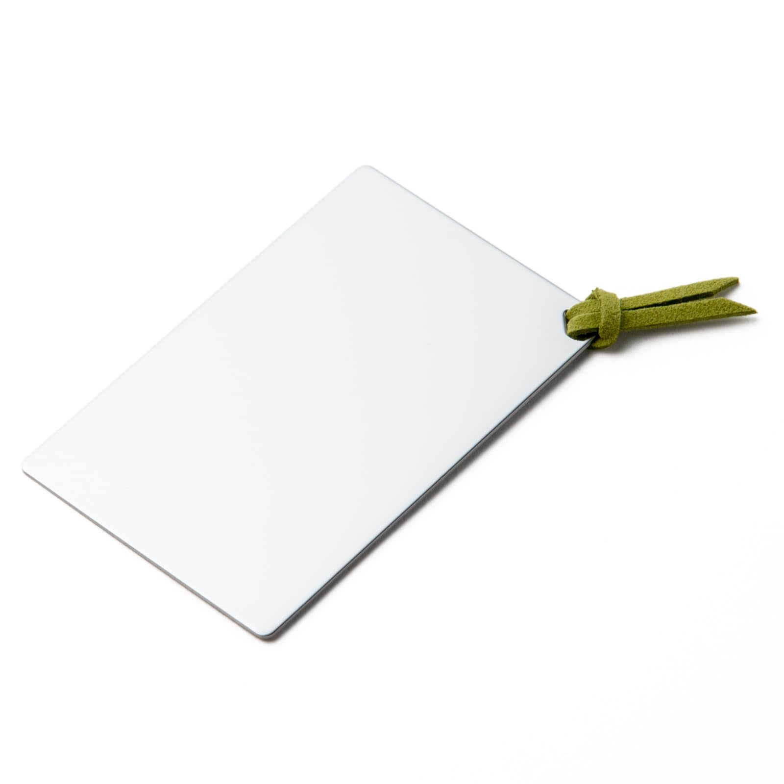 HORIUCHI KAGAMI KOUGYOU Stainless Steel Card Mirror with Green String