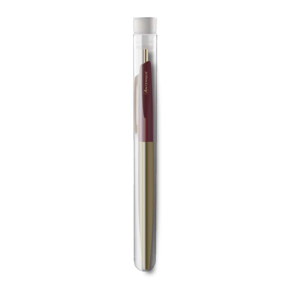 Anterique Brass Ballpoint Pen 0.5mm Maroon for Smooth Writing