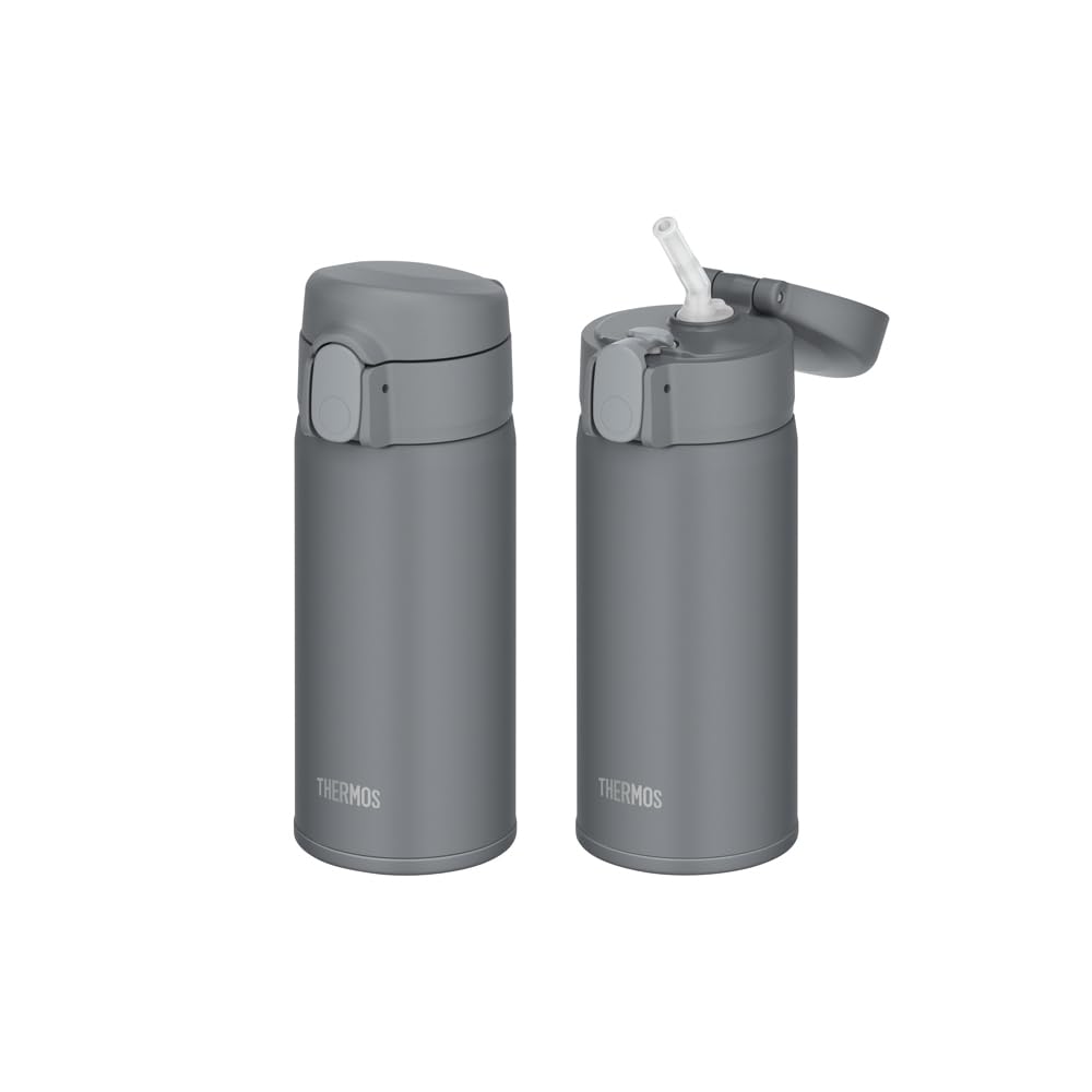 THERMOS Vacuum Insulated Straw Bottle 360ml Dark Gray