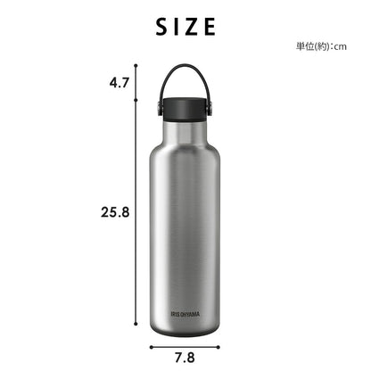 IRIS OHYAMA Stainless Steel Water Bottle 750ml with Vacuum Insulation