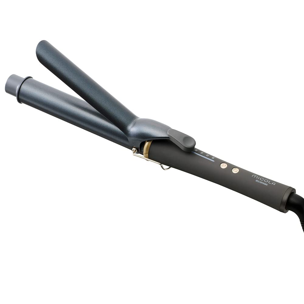 IRIS OHYAMA MiCOLA Curling Iron 32mm Adjustable Temperature Dark Gray