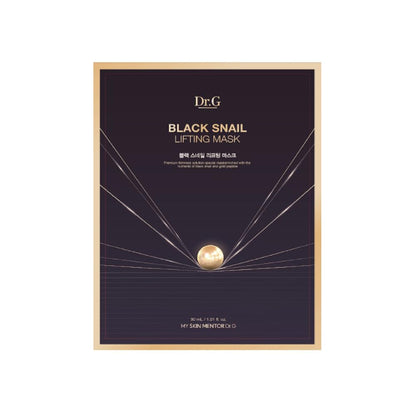 Dr.G Black Snail Lifting Mask Pack of 5 for Hydration and Firmness