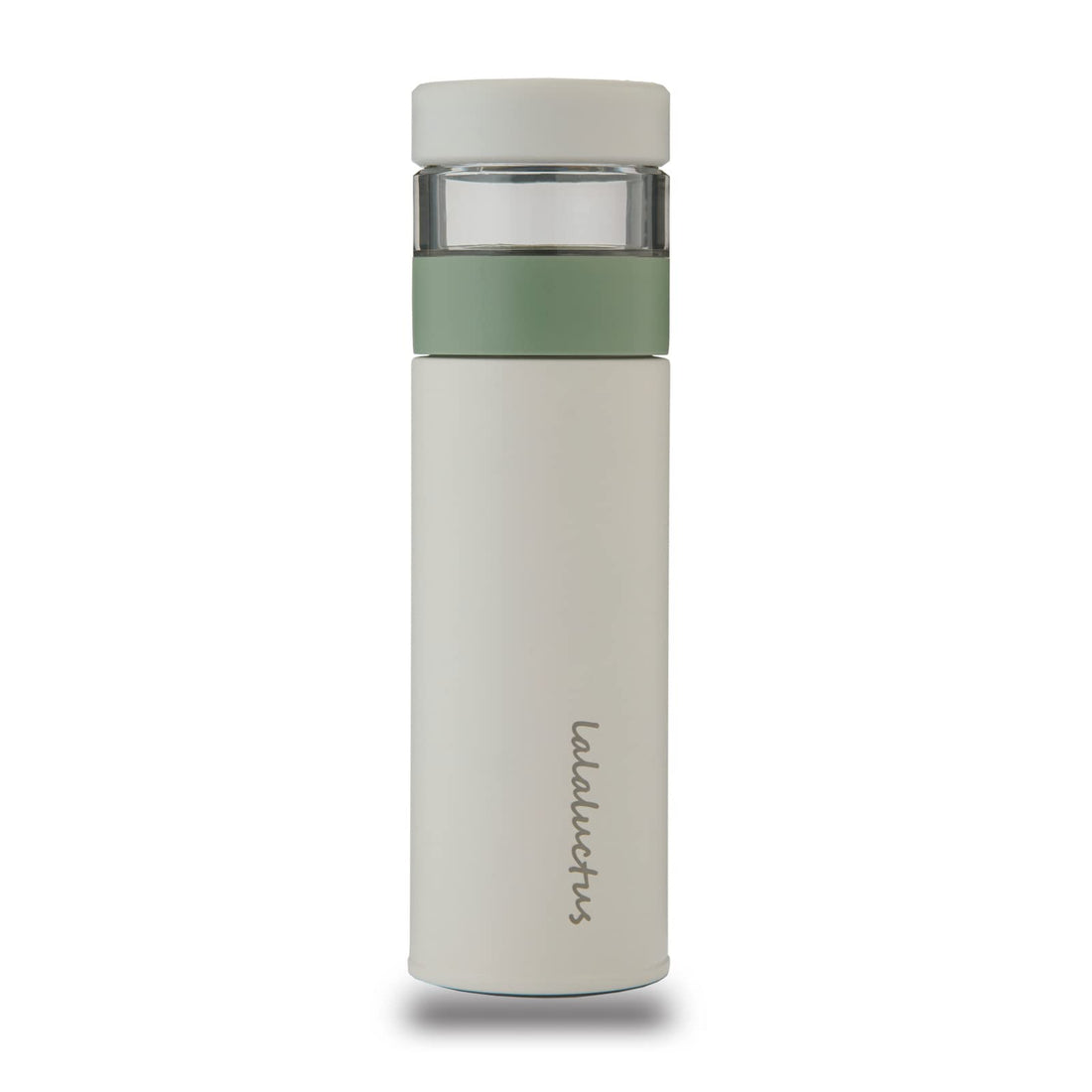 Lalaluctus Tea Bottle with Infuser Vacuum Insulated Cream White