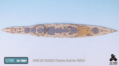 Tetra Model 1/700 Scale Battleship Haruna Wooden Deck Parts Set with Etched Parts