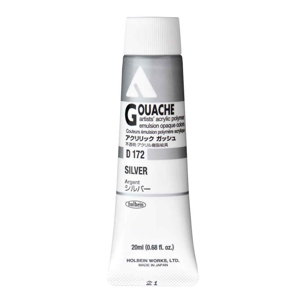HOLBEIN Acrylic Gouache D172 20ml Silver for Artists