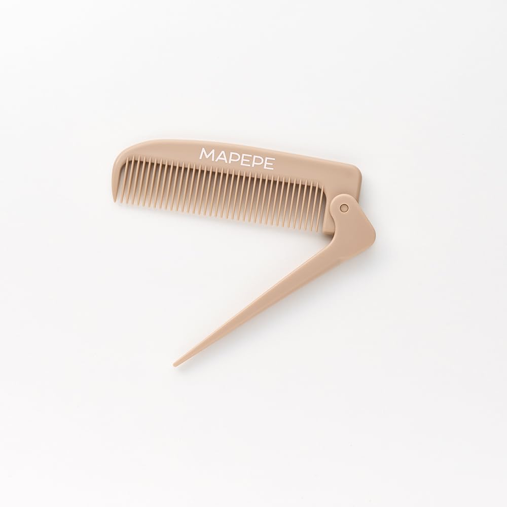 MAPEPE Compact Pocket Comb Latte Beige for Effortless Styling