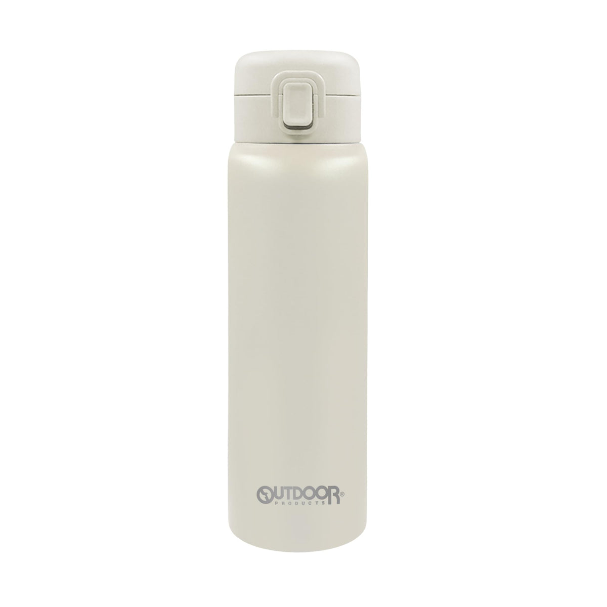 OUTDOOR PRODUCTS One-Push Stainless Steel Bottle 480ml Off White