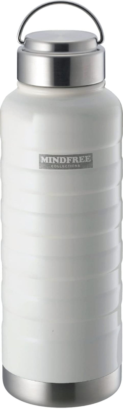 Kakusee Stainless Steel White Water Bottle 1000ml