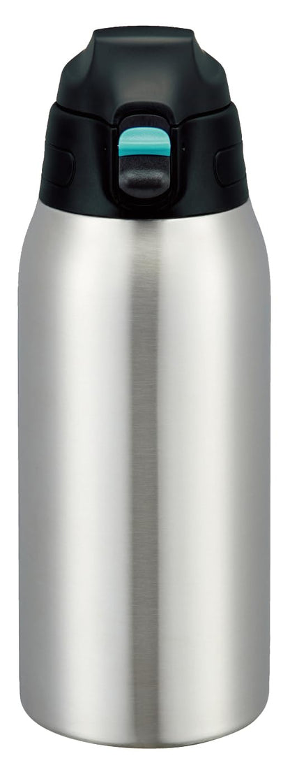 ピーコック魔法瓶工業(The-peacock) ピーコック 水筒 800ml 保冷 真空断熱構造 ワンタッチ 直飲み ポーチ付 本体丸洗いOK ステンレスボトル ブラック AJC-F82 B
