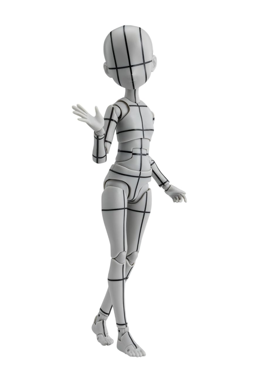 TAMASHII NATIONS S.H.Figuarts Body-chan - Ken Sugimori Edition - Wire Frame (Gray Color Ver.) Approx. 130mm
