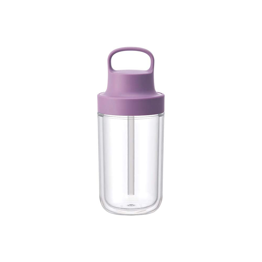 KINTO To-Go Bottle 360ml Lightweight Purple with Straw