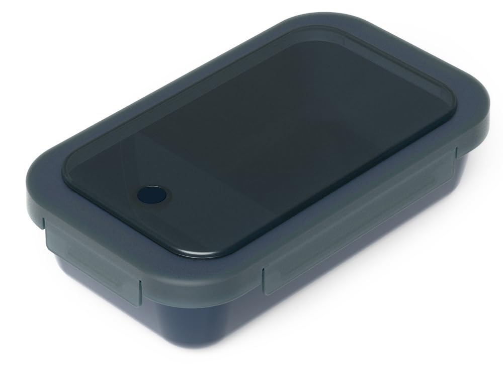 Asvel Bento Box with Integrated Seal 800ml Black Freezable