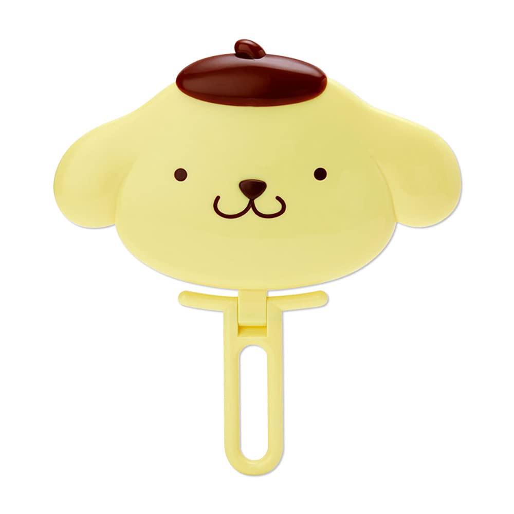SANRIO Pompompurin Face Shaped Hand Mirror for Cute Makeup Touch-Ups