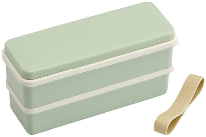 Skater Bento Box for Women 2-Tier 630ml Slim Lunch Box with Chopsticks