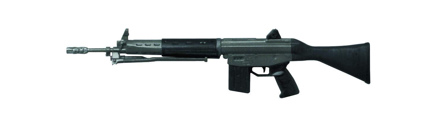 PLATZ Realistic Weapon Series Gunmetal Coated Rifles 1/12 Scale Model