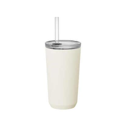 KINTO Tugo Tumbler 480ml with Straw White for Everyday Use