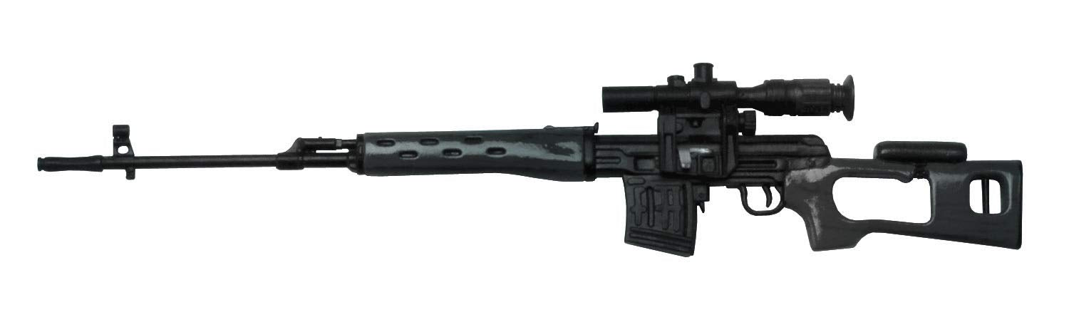 PLATZ Realistic Weapon Series Gunmetal Coated Rifles 1/12 Scale Model