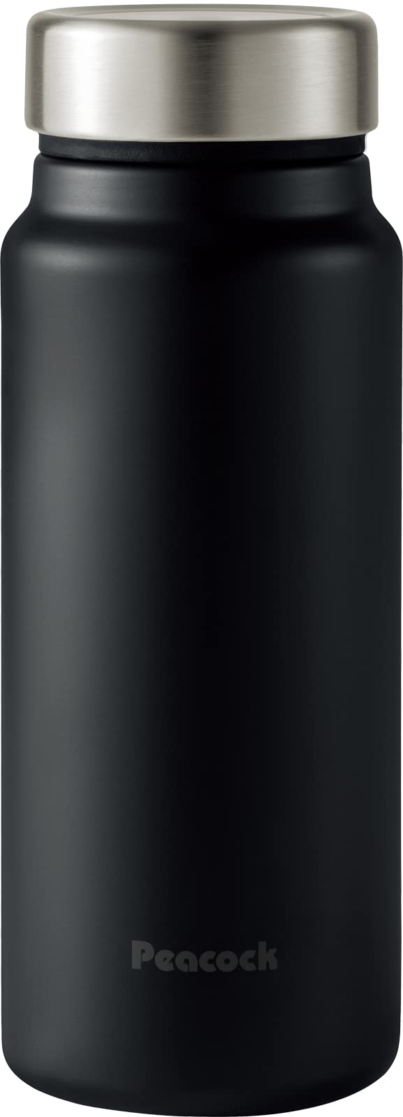 Peacock 400ml Vacuum Insulated Water Bottle Lightweight Matte Black