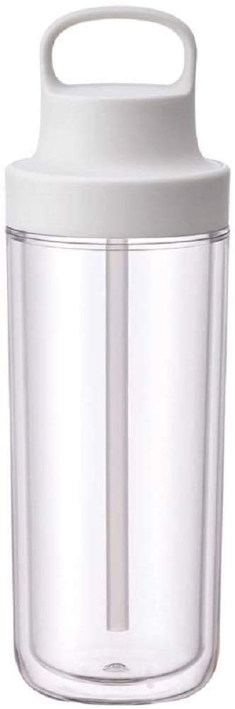 KINTO To-Go Bottle 480ml White with Straw Lightweight Design