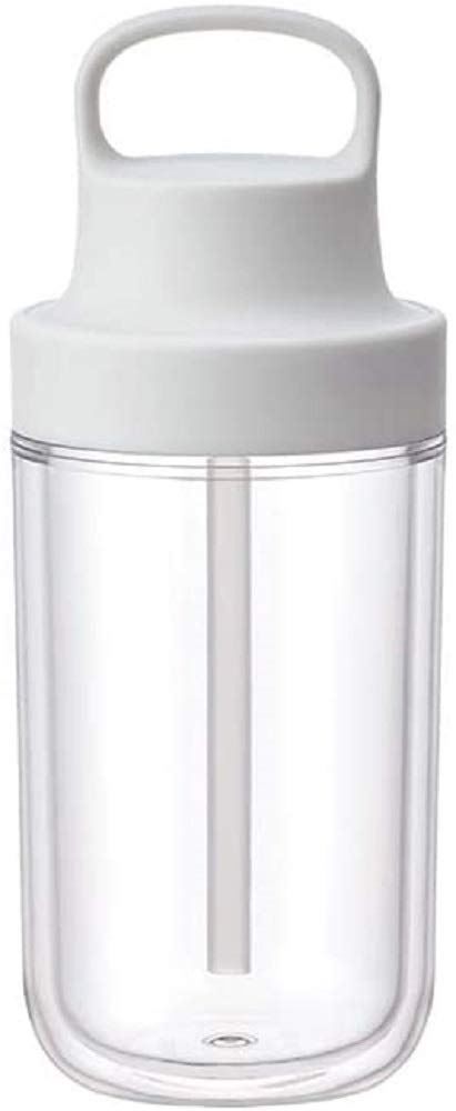 KINTO To-Go Bottle 360ml White with Straw Lightweight and Dishwasher Safe