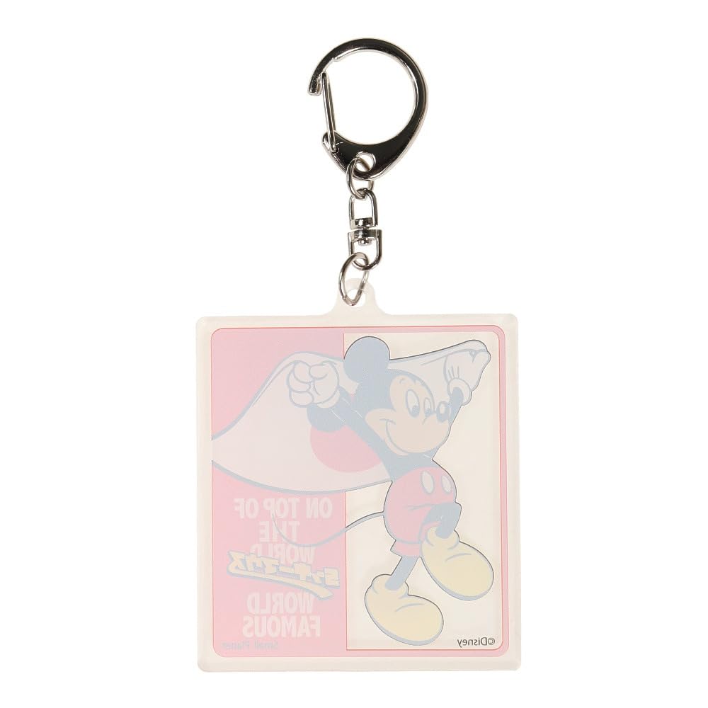 Small Planet Disney Mickey Mouse Acrylic Keychain Flag Red