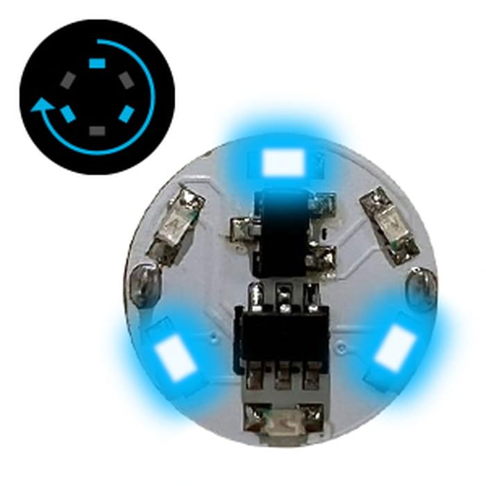 Wonderway LED Module with Magnetic Switch 3 LED Rotating Light Blue