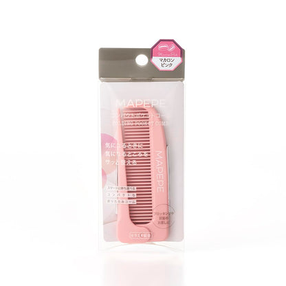 MAPEPE Compact Pocket Comb Macaron Pink for Easy Styling