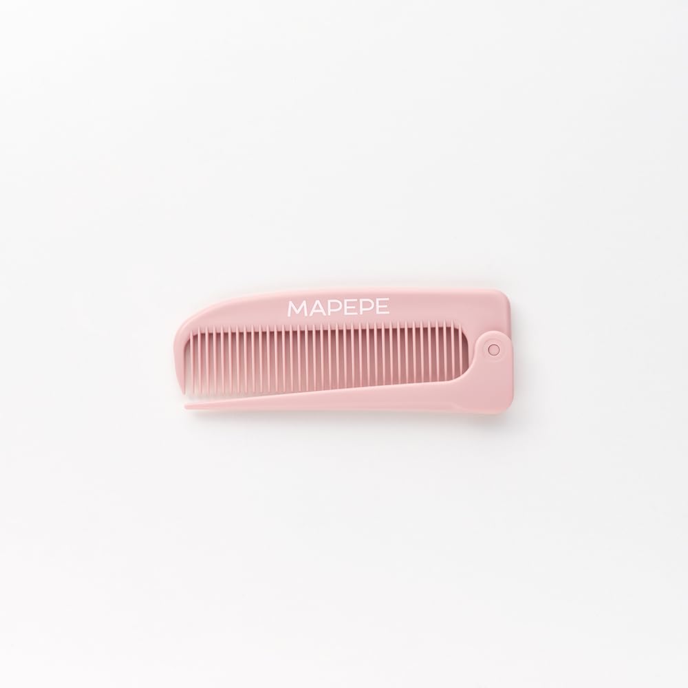 MAPEPE Compact Pocket Comb Macaron Pink for Easy Styling